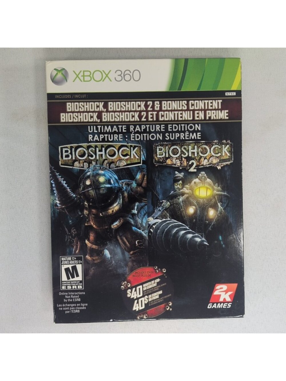 Bioshock Ultimate Rapture Edition 1 & 2 Xbox 360 CIB Manual Tested Working
